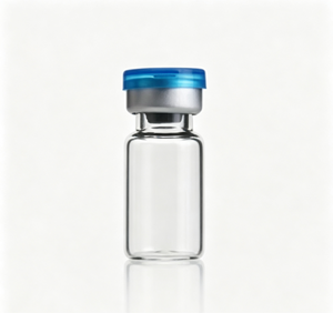 Frascos de Vidrio con Tapa Abatible Azul de Aluminio y Goma, Cuello Transparente para Engarzar, 3ml 5ml 10ml, Botellas de Almacenamiento de Borosilicato - Product Image 1