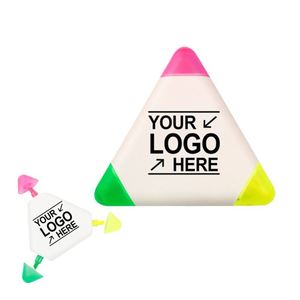 Stylo marqueur fluorescent triangulaire mini personnalisé avec logo pour la promotion publicitaire d'entreprise, cadeaux de papeterie en gros - Product Image 1