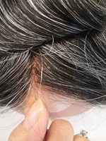 Perruques en dentelle BIO de haute qualité pour hommes, tissages et barrettes, cheveux humains vierges, européens, tactiles 8x10, 100%