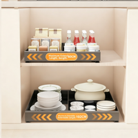 Organisateur de placard coulissant extensible en acier au carbone, support réglable sous l'évier pour l'espace de rangement du comptoir de cuisine