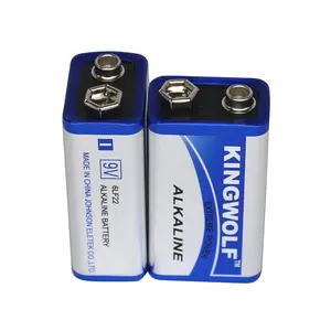 Individual Shrink Pack 6f22 6LR61 9V Baterai Alkaline untuk Alarm Asap