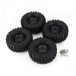 4 pièces 96mm 1.9 pouces jante de roue en caoutchouc et pneu Beadlock pour 1/10 RC chenille voiture HSP Redcat <span class=keywords><strong>Traxxas</strong></span> AXIAL SCX10 90046 RC4WD D90 - Product Image 3