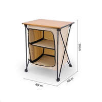 Armoire de rangement pour le camping, table de cuisson extérieure avec organisateur de rangement, stations de rangement pour le camping et les pique-niques