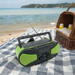 Radio d'urgence Portable résistante aux intempéries à l'ouragan manivelle batterie solaire alimentation AM FM NOAA SOS alerte chargeur de téléphone portable <span class=keywords><strong>musique</strong></span> - Product Image 6