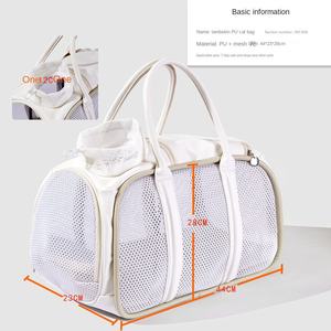 In Stock Large Capacity Fashionable Portable Handbag Pure White PU Cat and <b>Dog</b> Backpack Wholesale Pet Carriers for Outings - Product Image 4