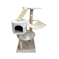 Arbre à chat de luxe nordique multicouche en bois, modèle original d'usine 2021, avec balles suspendues, vente chaude