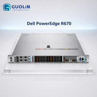 Serveur d'entreprise d'occasion avec 128 Go de DDR5 et 8 SSD NVMe, processeur Intel Xeon 3,4 GHz, serveur rack Dell PowerEdge R670