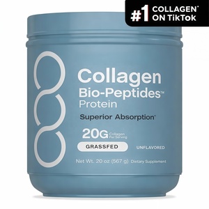 Poudre de collagène de bœuf nourri à l'herbe, enrichie en <span class=keywords><strong>18</strong></span> acides aminés essentiels, complément protéiné de qualité supérieure pour adultes - Product Image 1