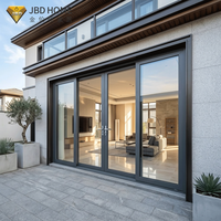 JBDhome Porte coulissante automatique en alliage d'aluminium personnalisée à usage intensif Verre creux d'intérieur moderne de haute qualité pour les hôtels de caves à vin