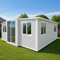 Mini-maison pliable extensible, maison conteneur, panneaux isolants structurels, module préfabriqué, pod de vie mobile