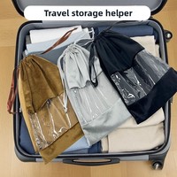 Pochette à cordon en tissu peluche doux haut de gamme A1 avec section intermédiaire visible, pour emballage cadeau de fêtes, achat en gros pour le marché B2B