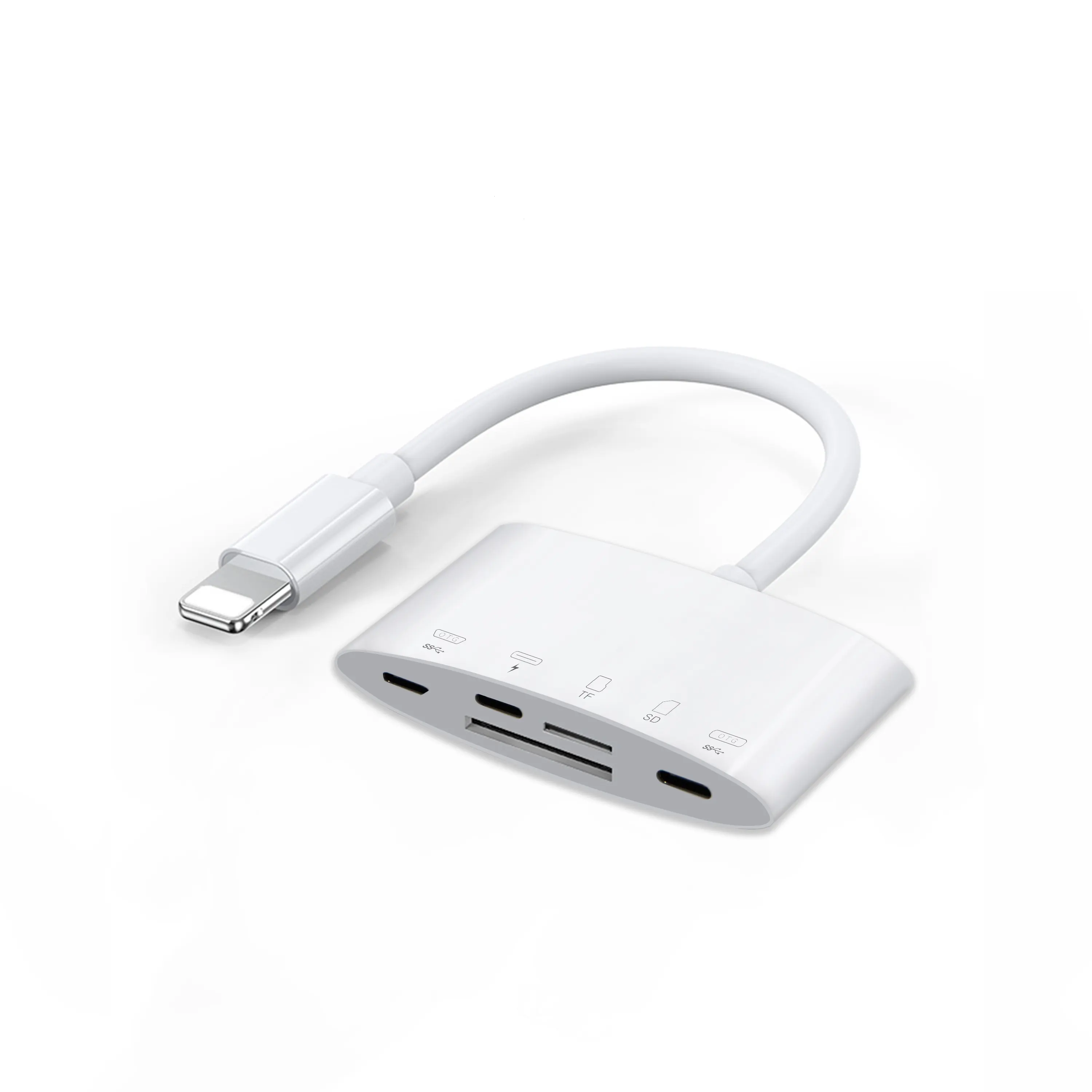 Suitable For iPhone Card Reader Adapter With Lightning Male To SD TF Card Lightning MicroUSB Type-C Female