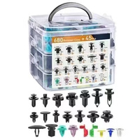 Nouveau Kit de 725 Clips de Fixation en Plastique de Haute Qualité pour Voiture, 19 Tailles, Fixations Universelles pour Auto, Rivets à Poussoir, Outils de Garniture, Vente en Gros