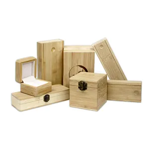 Caja de embalaje de madera de pino sólido, logotipo personalizado de color natural, regalo, venta al por mayor, barato