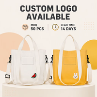 Logo personnalisé tout temps diagonale toile sac d'école sangle unique simple mode sac d'ordinateur pour les filles sac à bandoulière brodé