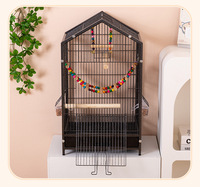 VaryWell Grande Cage à Oiseaux en Métal pour Nymphées, Perroquets, Pinsons - Cage de Reproduction Spacieuse de Luxe avec Conception Anti-Escape, Villa pour Oiseaux