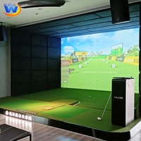 Simulador de Golf al por Mayor para Uso Doméstico, Analizador de Swing 3D con Monitor de Lanzamiento, Sistema de Entrenamiento en Interiores y Campo Virtual