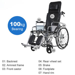 Produttori di Sedie a Rotelle Comode Reclinabili con Certificazione <span class=keywords><strong>CE</strong></span> ISO per Dispositivi Medici di Guangzhou - Product Image 2