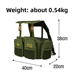 Mochila Deportiva Impermeable de Nailon Verde de Dos Capas con Capacidad de 20-35L, Unisex, para Pesca, Bolsa de Equipo de Pesca, Caja de Pesca al por Mayor - Product Image 3