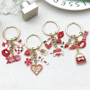 Bâton magique de la Saint-Valentin <span class=keywords><strong>rouge</strong></span> élégant Love Rose Cherry Blossom Keychain Creative Love Keychain Bag Keychain Cadeau promotionnel - Product Image 2