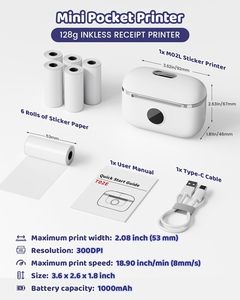 Imprimante thermique portable sans fil Phomemo T02E, mini imprimante de poche pour autocollants DIY, scrapbooking, notes d'étude, anniversaires d'enfants - Product Image 6