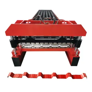 Baumaterial automatische IBR-Dachplatten-Tiegelherstellungsmaschine Metallblech-Dach Trapez-Rollformungsmaschine