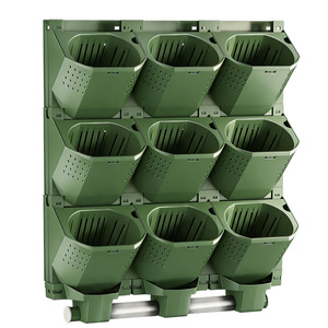 <strong>Large</strong> Wall Mount Planter Boxes Outdoor Vertical Green Wall Multi-layer <strong>Planting</strong> <strong>Troughs</strong> for Boundary Fencing - Product Image 2