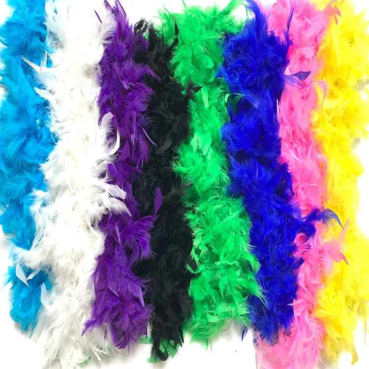60g Chandelle turquie plumes Boa garniture écharpe/décoration de fête robe marabout plumes pour artisanat Boas plumes