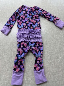 Prinzessin Rüschen benutzer definierte Mädchen Bambus Pyjamas bunten Druck Neugeborenen Baby Zippy zwei Wege ein PC Pjs Bambus - Product Image 5