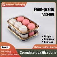 Vente en gros d’emballages alimentaires dorés jetables en PET, boîtes et assiettes à 4/6/8/9 compartiments, respectueux de