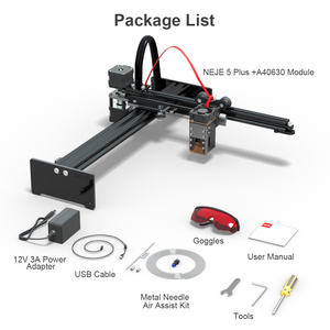 NEJE 5 artı A40630 CNC lazer oyma makinesi Mini lazer gravür için paslanmaz çelik Metal taş ahşap akrilik kesme makinesi - Product Image 6