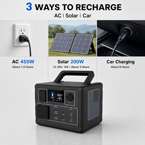 สถานีไฟฟ้าพกพา OEM 600W 480Wh 512Wh 560Wh ชาร์จเร็ว 1.5 ชั่วโมง ระบบสำรองไฟ (UPS) เครื่องกำเนิดไฟฟ้าพลังงานแสงอาทิตย์สำหรับสำรองไฟบ้าน - Product Image 5