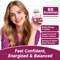 Suppléments booster de la libido féminine sans sucre de marque privée OEM Gommes de soutien pour la santé des niveaux d'hormones chez l'adulte en gros