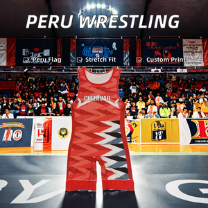 ชุดนักมวยปล้ำชายแบบใหม่ปี 2024 พร้อมโลโก้ธงชาติเปรูด้านหน้า ผ้าสเตรช น้ำหนักเบา ระบายอากาศได้ดี ผลิตจากโพลีเอสเตอร์ 100% - Product Image 2