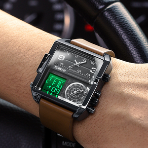 BINBOND B3332 3332 <span class=keywords><strong>Orologio</strong></span> Sportivo da <span class=keywords><strong>Uomo</strong></span> con Display LED, <span class=keywords><strong>Orologio</strong></span> da Polso di Lusso, <span class=keywords><strong>Digitale</strong></span> Quadrato, Elettronico <span class=keywords><strong>Analogico</strong></span> al Quarzo - Product Image 5