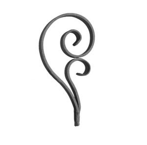 Pièces détachées <span class=keywords><strong>en</strong></span> <span class=keywords><strong>fer</strong></span> <span class=keywords><strong>forgé</strong></span> volute décorative lisse pour balustrade de main courante de clôture de porte - Product Image 1