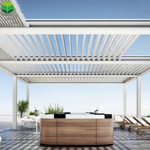 Persienne de jardin motorisée <span class=keywords><strong>en</strong></span> usine OEM Pergola <span class=keywords><strong>en</strong></span> aluminium 3x3 3x4 4x4 <span class=keywords><strong>4x6</strong></span> 6x4m Gazebo <span class=keywords><strong>en</strong></span> aluminium avec <span class=keywords><strong>bois</strong></span> traité sous pression naturel - Product Image 5