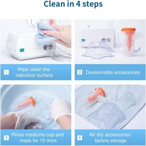 Mesin nebulizer rumah profesional genggam, nebulizer sistem kompresor pernapasan kabut Inhaler - Product Image 6