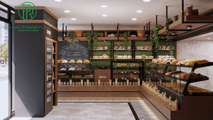 أفكار ديكور متجر المخبوزات الشاملة، كاونتر محل المخبوزات، واجهة عرض الحلويات، رفوف عرض الخبز - Product Image 6