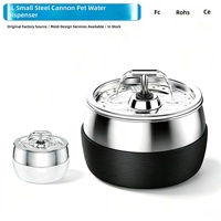 Fontaine à eau miniature en acier inoxydable 3,2 L, à brancher, filtration automatique, alimentation interactive, design mignon, pour chats et chiens