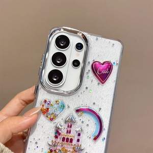Funda de Teléfono TPU con Diseño de Castillo de Caramelos y Lentejuelas para Samsung S26 Ultra, S25, S24, Transparente con Brillo de Resina - Product Image 5