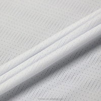Tela de malla Jacquard de rendimiento para niñas/niños, trama de elastano de poliéster transpirable, ropa de correr de punto, sólidos elásticos con olor