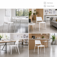 Chaise de conférence blanche au design moderne pour salle de réunion