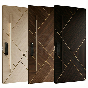 Porte <span class=keywords><strong>d</strong></span>'<span class=keywords><strong>entrée</strong></span> principale en bois massif <span class=keywords><strong>de</strong></span> luxe, <span class=keywords><strong>de</strong></span> grande taille, au design irrégulier et fluide, pour maisons résidentielles modernes - Product Image 4