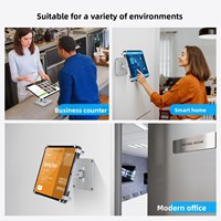 Support mural pour tablette en alliage d'aluminium, réglable, rotatif, multifonctionnel, base de bureau avec verrouillage antivol, pliable