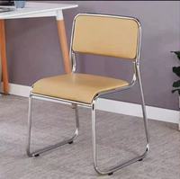 Chaise de réunion de bureau moderne en cuir empilable pour salle de conférence, réception, visiteurs, consultation