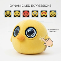 Peluche intelligente ChatGPT Canard Jaune Adorable avec Yeux LED Clignotants Dynamiques, Prise en Charge de la Recherche d'Informations Cloud, Vente en Gros ODM, Cadeau pour Enfants Cuteyeah