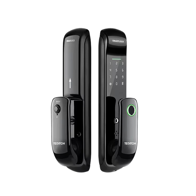 Aluminum Alloy Smart Electronic Lock with Fingerprint 5050 Lock Body for Wood Door Graffiti Smart Password Door Lock
