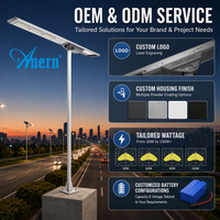 Lampadaire solaire tout-en-un de 40W à 150W, lampe LED solaire pour route, étanche IP66 pour projet d'éclairage routier