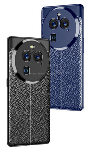 Coque arrière en cuir à motif de litchi ultra mince de luxe coque de téléphone d'origine antichoc pour <span class=keywords><strong>OPPO</strong></span> <span class=keywords><strong>FIND</strong></span> X6 Pro - Product Image 2
